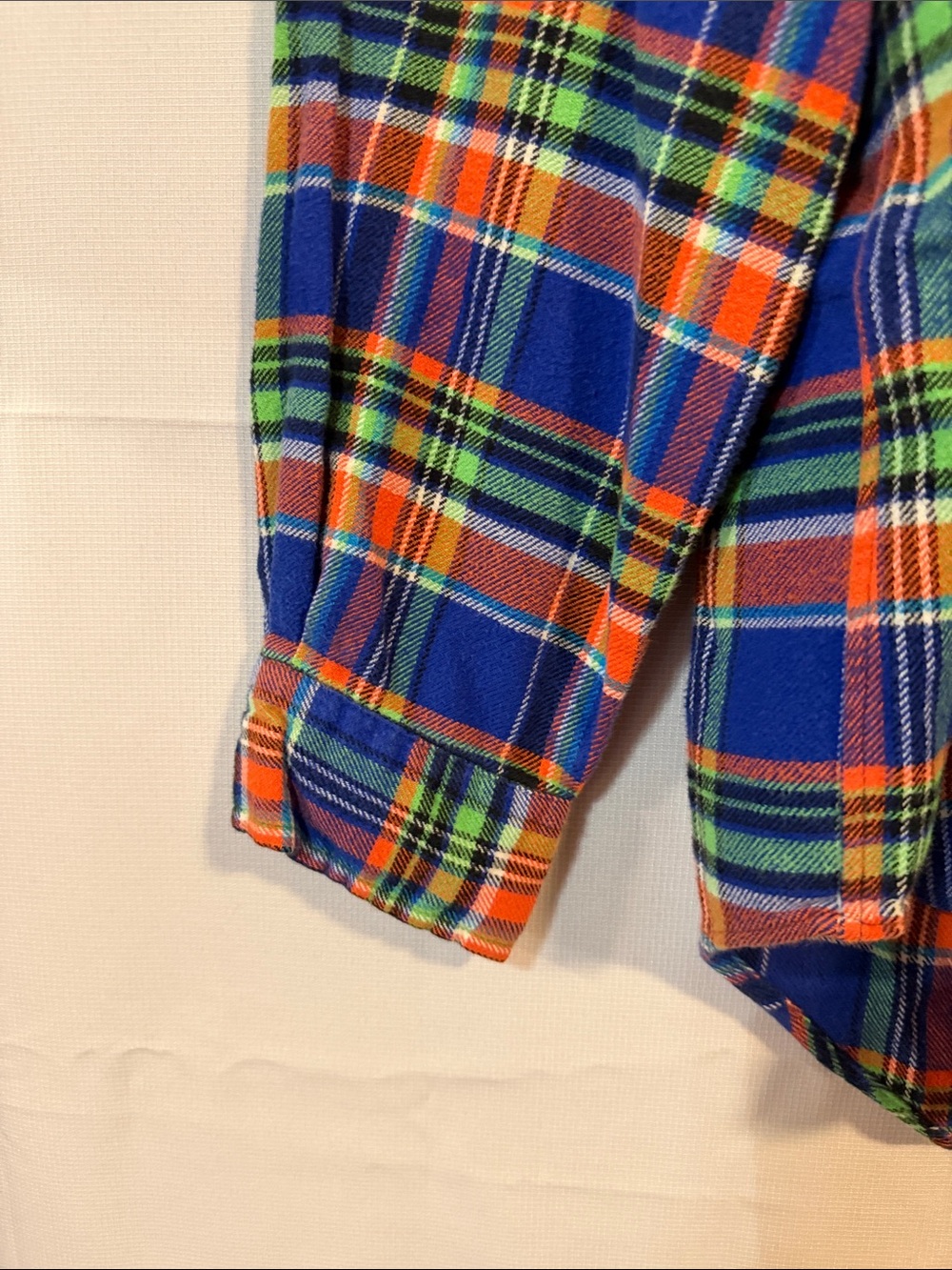 Polo by Ralph Lauren Blue Orange Green Plaid Button-Down Flannel feel Shirt - Picture 4 of 8